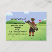 Fun Personalized Golfer op golfbaan Visitekaartje (Voorkant)