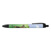 Fun Personalized Golfer op golfbaan Zwarte Inkt Pen (Bovenkant)