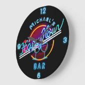 Fun Personalized Mancave Bar Den Happy Hour Grote Klok (Hoek)