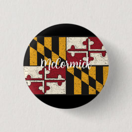 Fun Personalized Maryland Flag Lapel Metal Button