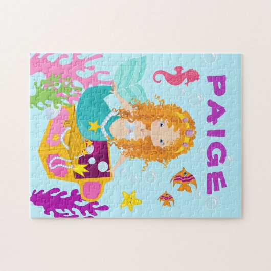 Fun Personalized Mermaid Puzzle Legpuzzel (Horizontaal)
