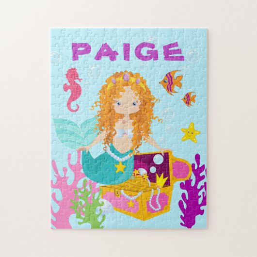 Fun Personalized Mermaid Puzzle Legpuzzel (Verticaal)
