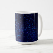 Fun Personalized Midnite Blue Confetti Koffiemok (Voorkant rechts)