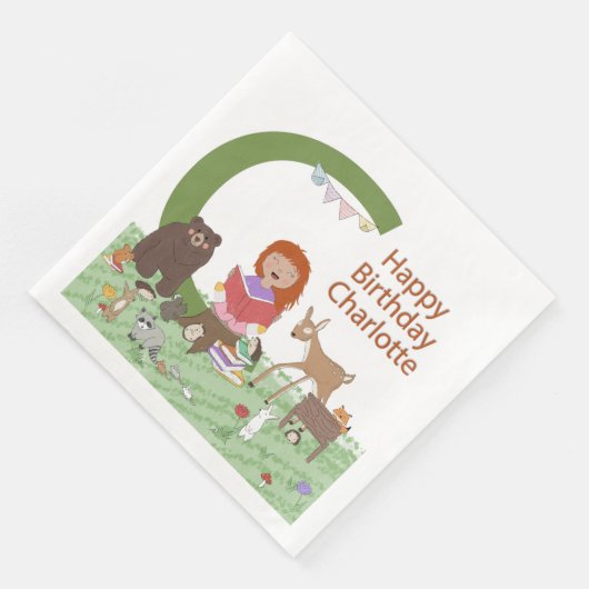 Fun Personalized Napkins for Birthday Party Servet (Hoek)