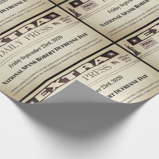 Fun Personalized Newspaper Cadeaupapier (Hoek)