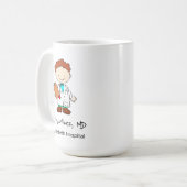 Fun Personalized Nurse Doctor Illustration Cartoon Koffiemok (Voorkant links)