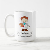 Fun Personalized Nurse Doctor Illustration Cartoon Koffiemok (Links)