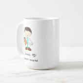 Fun Personalized Nurse Doctor Illustration Cartoon Koffiemok (Voorkant links)