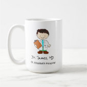 Fun Personalized Nurse Doctor Illustration Cartoon Koffiemok (Links)