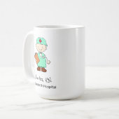 Fun Personalized Nurse Doctor Illustration Cartoon Koffiemok (Voorkant links)