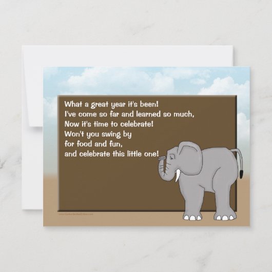 Fun Personalized Oerwoud Birthday Party Invitation Kaart (Achterkant)