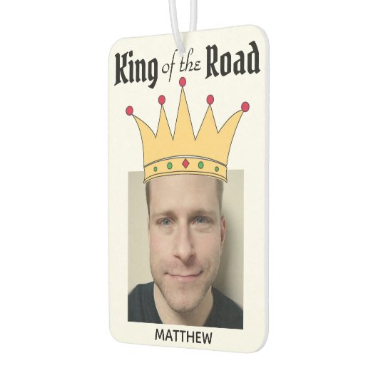 Fun Personalized Road King Crown Foto Luchtverfrisser (Links)