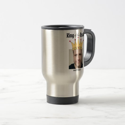Fun Personalized Road King Crown Foto Reisbeker (Voorkant rechts)
