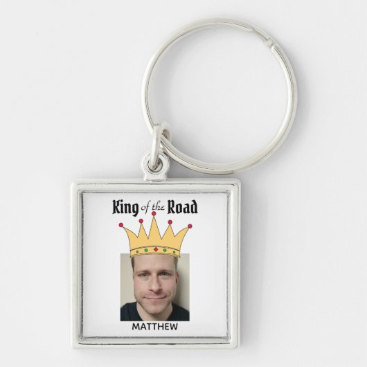 Fun Personalized Road King Crown Foto Sleutelhanger (Voorkant)