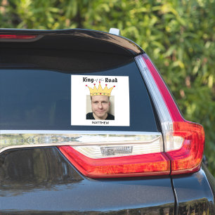 Fun Personalized Road King Crown Foto Sticker