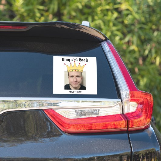 Fun Personalized Road King Crown Foto Sticker (Auto Zijkant)