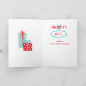 Fun Personalized Santa List Christmas Card Kaart (Binnen)