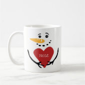 Fun Personalized Snowman Coffee Mok (Links)