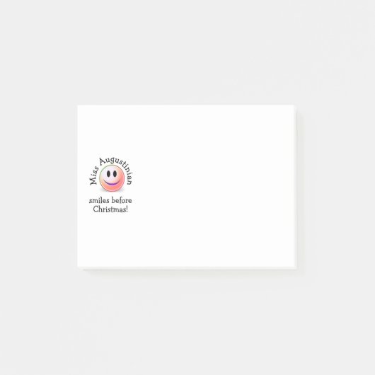 Fun Personalized TEACHER SMILES VOORDAT CHRISTMAS  Post-it® Notes (Voorkant)