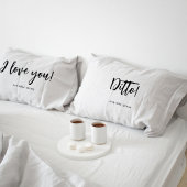 Fun Personalized Typography Couples Pillow case Kussensloop