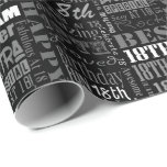 Fun Personalized Unique 18th Birthday Party Favors Cadeaupapier<br><div class="desc">Unieke en speciale typografie, het 18e decor van het verjaardagsfeest en geschenken. De tekst omvat heftig en fab bij 18. geweldig op 18, geweldig 18e verjaardagsfeestje, extra speciale 18e verjaardag, gelukkige 18e verjaardag, op 18e verjaardag, goed op 18, en verbluffende 18e verjaardag. Verkrijgbaar in heldere kleurrijke tekst in geel, roze,...</div>