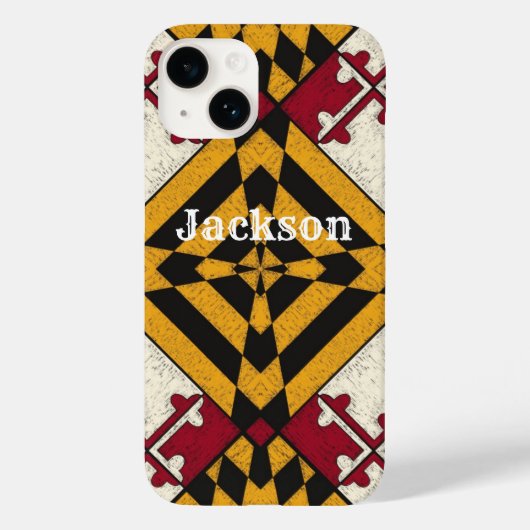 Fun Persoonlijke iPhone Case Maryland Flag Grafisc (Achterkant)