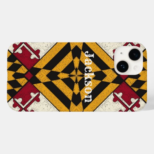 Fun Persoonlijke iPhone Case Maryland Flag Grafisc (Achterkant (horizontaal))
