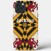 Fun Persoonlijke iPhone Case Maryland Flag Grafisc (Achterkant)