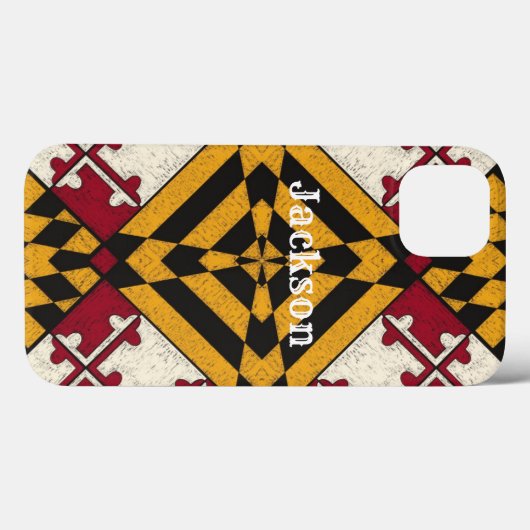 Fun Persoonlijke iPhone Case Maryland Flag Grafisc (Achterkant (horizontaal))
