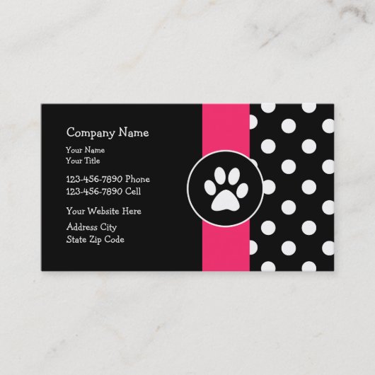 Fun Pet Care-Visitekaartjes Visitekaartje (Voorkant)