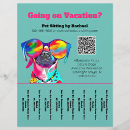 Fun Pet Sitter Hond Walker Business Tear Sheet Flyer