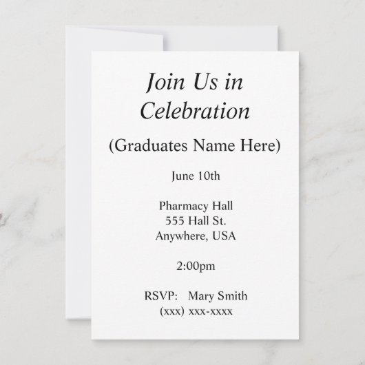 Fun Pharm-D Graduation Invitations Kaart (Achterkant)