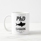 Fun PhD Shark Coffee Mok (Links)