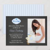 Fun Photo Baby shower Invitation Kaart (Voorkant / Achterkant)