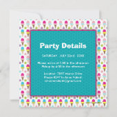 Fun Photo Birthday Party Invitation Kaart (Achterkant)