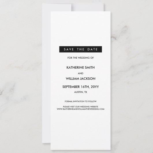 Fun Photo Booth Wedding Flat Save the Date Card (Achterkant)