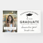 Fun Photo Collage Afstuderen Gefeliciteerd Spandoek (Horizontaal)