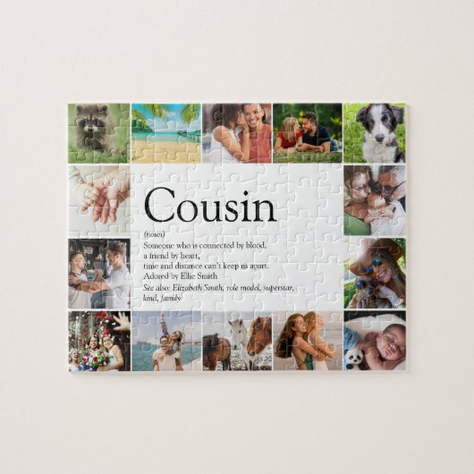 Fun Photo Collage Best Cousin Ever Definition Legpuzzel (Horizontaal)