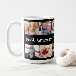 Fun Photo Collage Best Grandad Ever Black White Koffiemok