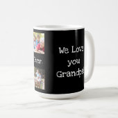 Fun Photo Collage Best Grandpa Ever Black White  Koffiemok (Voorkant rechts)