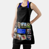 Fun Photo Collage Black en Blue Apron Schort (Insitu)
