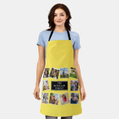 Fun Photo Collage Yellow Apron Schort (Gedragen)