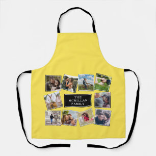 Fun Photo Collage Yellow Apron Schort