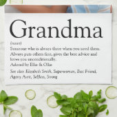 Fun Photo Cool Grandma Grandmoeder Definition Theedoek (Gevouwen)