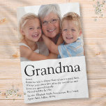 Fun Photo Cool Grandma Grandmoeder Definition Theedoek<br><div class="desc">Personaliseer met uw foto en omschrijving voor uw speciale oma, oma, oma, nan, nanny of abuela om creëer een uniek cadeau te geven voor verjaardagen, kerst, Moederdag, baby showers of elke dag waarop u wilt shows hoeveel ze voor u betekent. Een perfecte manier om haar te shows hoe geweldig ze...</div>