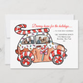 Fun Photo Gingerbread Car New Home for the Feestdagenkaart (Voorkant)