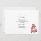 Fun Photo Gingerbread Car New Home for the Feestdagenkaart (Achterkant)