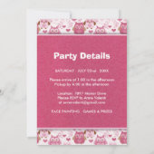 Fun Photo Owls Birthday Party Invitation 5X7 Kaart (Achterkant)