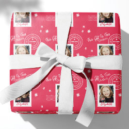 Fun Photo Stamp Gift Identifier open voor Kerstmis Cadeaupapier