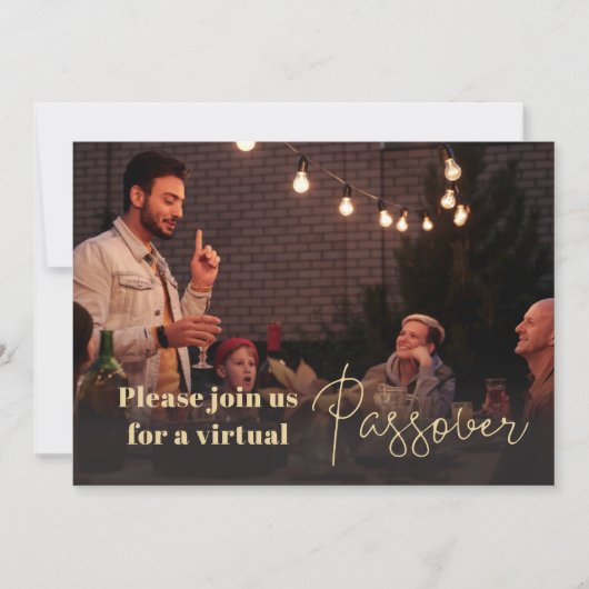 Fun Photo Virtual Passover Invitation Kaart (Voorkant)